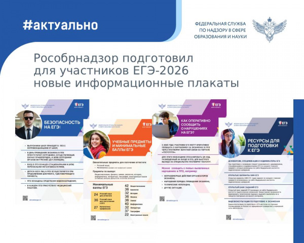Рособрнадзор подготовил плакаты ЕГЭ